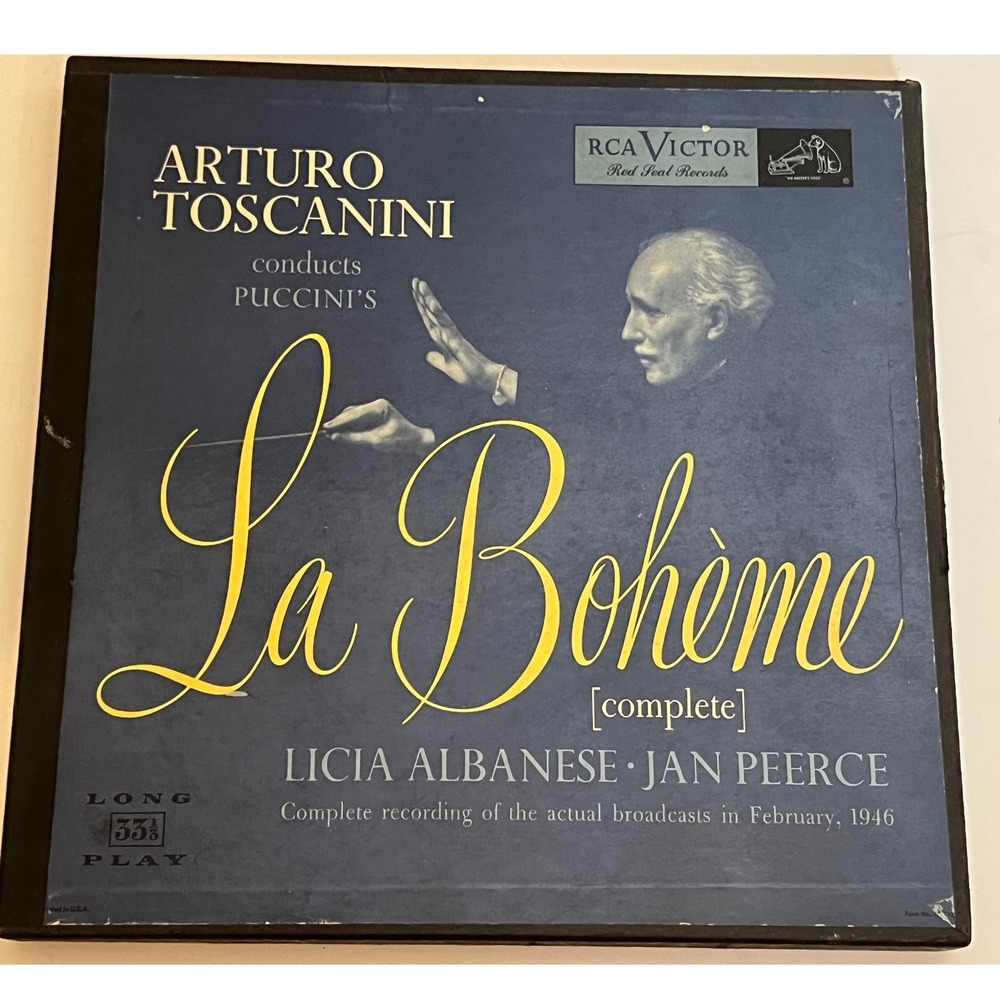 Arturo Toscanini Conducts Puccini's La Boheme RCA Victor Red Seal LP‎